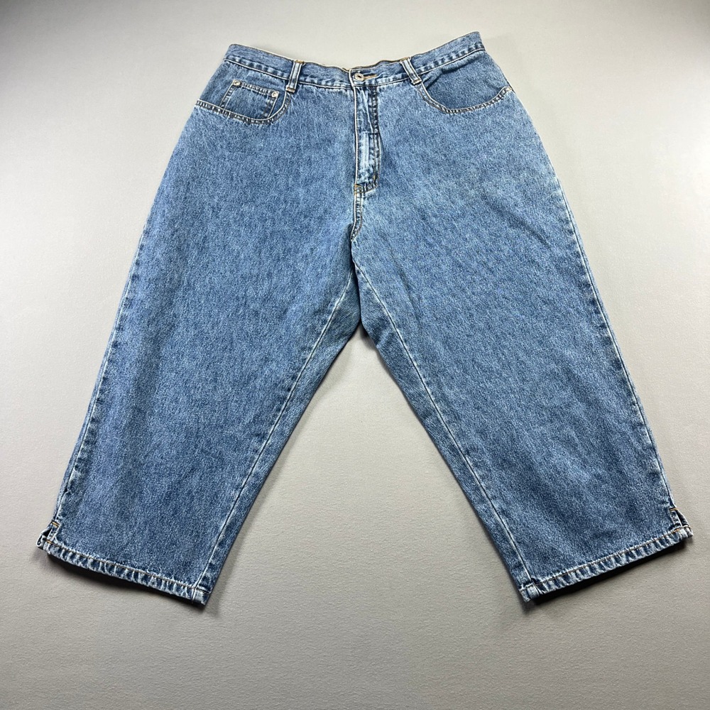 L.A. Blues Capris Jeans Women 32 Blue Denim Cotton High Rise Medium Wash Zip Fly